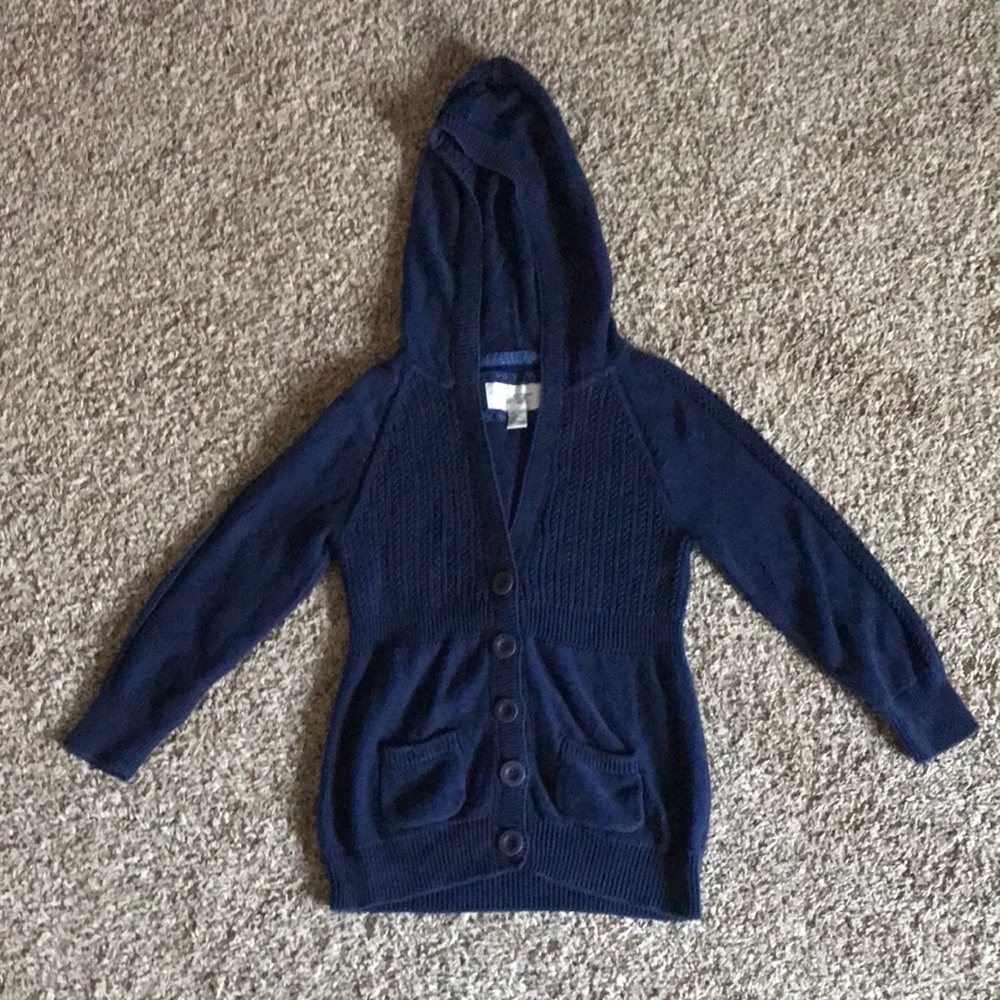American Eagle Outfitters Navy Cardigan Sweater
